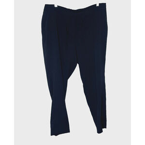 Women's 14WP Talbots Navy Blue Tie Front Polyster Cropped Pants